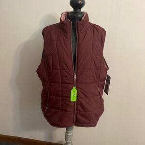 Free Country Repreve Dark Cherry reversible vest, size XXL